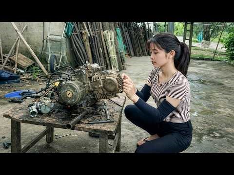 Reconstructing Motorcycle Engine Repair from Scrap & Running Again – Genius Girl