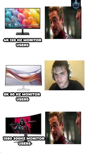 4K 120Hz, 8K 60Hz, or 1080p 300Hz — Which Gamer Are You? 😂