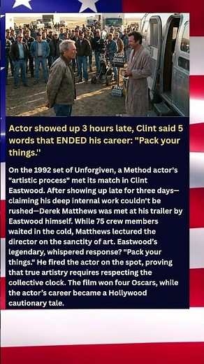 Actor showed up 3 hours late, Clint said 5 words that ENDED his career: "Pack your things.'' ....