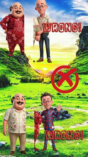 motu patlu flower dress on girlfriend #cartoon #motupatlufun #all