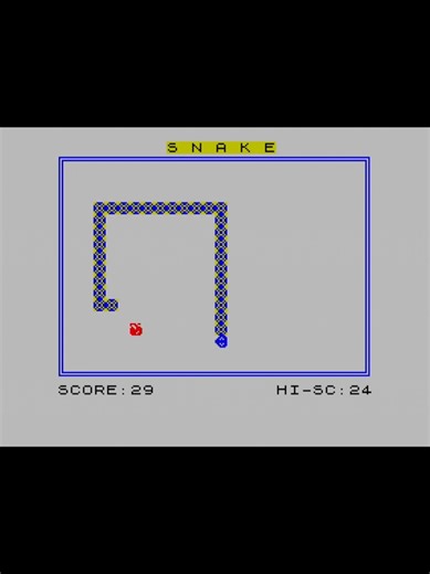 SNAKE 🐍 ZX Spectrum BASIC #CODING #8bit #thespectrum #sinclairbasic #zxspectrum