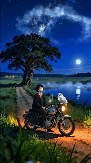What if Harry Potter Escaped on Sirius Black's Motorcycle Under the Stars?