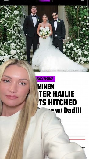 Eminem’s daughter Hailie got married .. and they shared a dance together. @TMZ #tmz #eminem #slimshady #hailiejadescottmathers