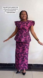 2.1K views · 14 reactions | A long skirt is a piece that never goes out of style. Add a Peplum top to spice it up. We are located at Umoja Mtindwa road Nairobi Kenya and we deliver worldwide. Contact us to order on+254715872850 | Lyssa's Fashion House | Facebook