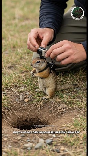 What’s Inside a Ground Squirrel Burrow? (Real POV) #shorts