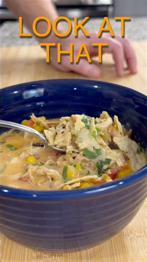 This Chicken Tortilla Soup Is NOT Thin 👀
