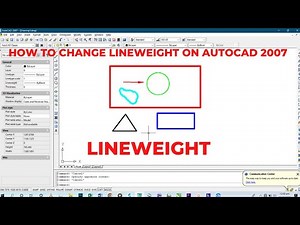 Autocad 2007 Lineweight || set and display lineweight on autocad 2007