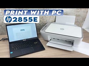 HP 2855e : How to Connect to PC Computer + Print and Scan