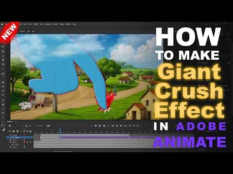 How to Create Giant Crush Effect in Adobe Animate | 2D Animation Tutorial | Toon Mentor