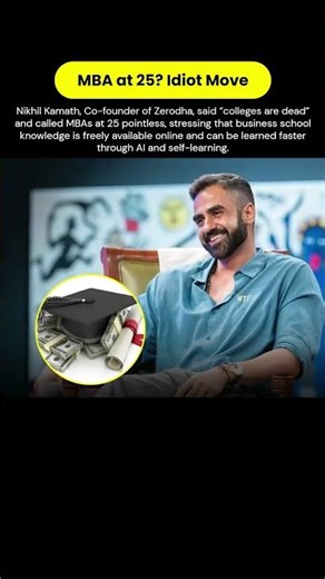 Kamath’s Viral Statement Shocks MBA Grads #shortsfeed #bold #viral #zerodha