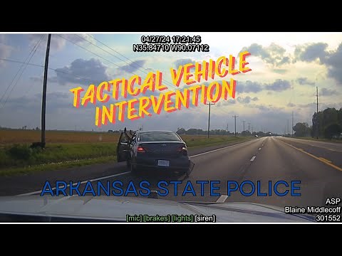 133 MPH pursuit - Arkansas State Police end chase with TVI (Tactical Vehicle Intervention)