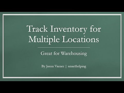 Inventory Tracking for Multiple Locations: Excel Template