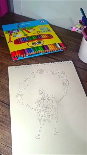 SpongeBob Speed Drawing 🎨 So Satisfying #shorts
