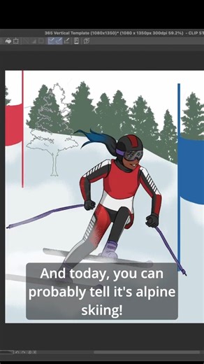 The Winter Olympics Are Here! ⛷️ (Day 38/365 Day Challenge) #365dayschallenge #art #artactivity #oc