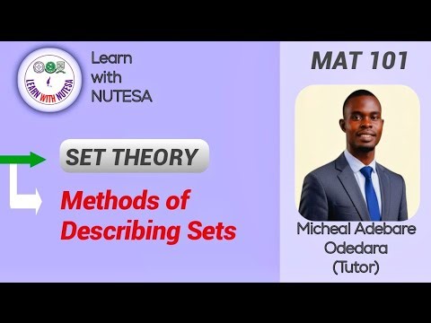 Methods of Describing Sets...