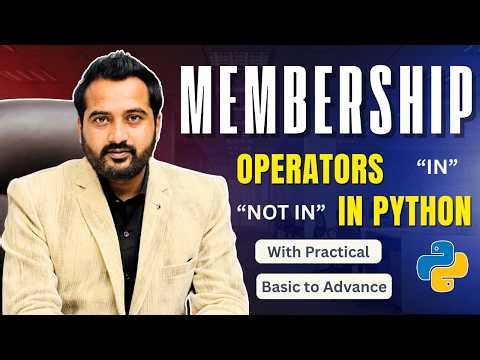 Membership Operators in Python Explained in Hindi | in & not in with Examples | Python for Beginners
