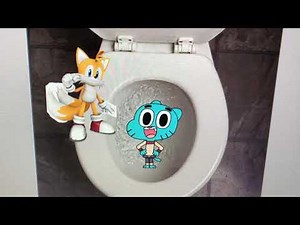 Tails flushes Gumball down the toilet and gets grounded