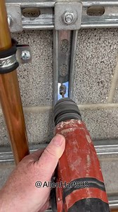 Installing copper pipes with uni strut and concrete screws no plugs required #Plumber #Plumbing #AllenHart #GasEngineer #HeatingEngineer #GasTraining #TrainingToBeAPlumber #FYP | Allen Hart