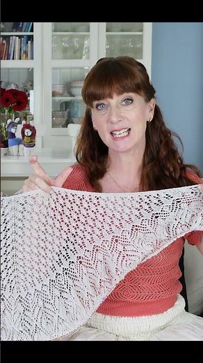 #shorts I knitted a Lace Wedding Shawl for my friend!
