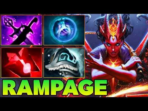 Rampage + 26 Kills QOP Dota 2 Mid Lane !! Best Queen Of Pain Dota 2 Gameplay Build 7.41