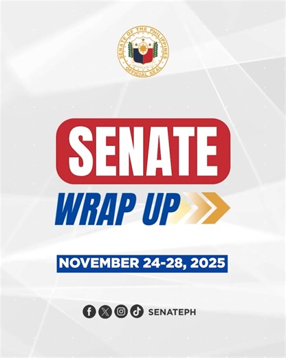 #SenateWrapUp: The Senate of the Philippines has ended the interpellations on the proposed budgets, programs, and policies of government agencies as it moves forward in its scrutiny of the 2026 General Appropriations Bill. Last week, the Committee on Basic Education also tackled measures to strengthen the government’s National Feeding Program. #SenatePH #PhilippineSenate #SenadoNgPilipino | Senate of the Philippines
