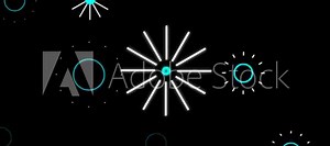 Explosive Motion fireworks Modern and stylish for video decoration. Pop-up line animation, Circle bursting, Geometric effects .4K animation