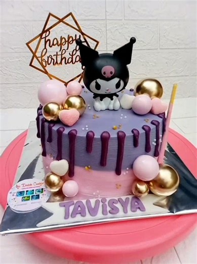 Cake ultah Kuromi lucu by Ibu Dedek Cookies