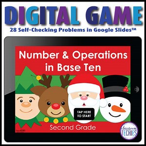 Base Ten Numbers & Operations  Christmas Buddies Game in Google Slides™