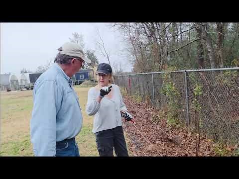 More water! Installing drip irrigation in the memory garden