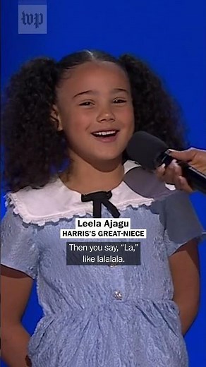 Lesson from Harris’s great nieces: Say ‘Comma-la’