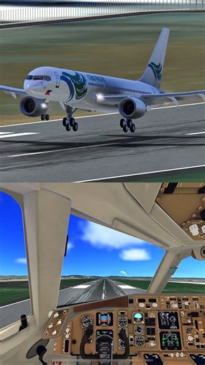 Cebu Pacific B757 cockpit landing #aviation #pilot #rfs #realflightsimulator #landing #plane #avgeek