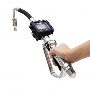 Digital Oil Control Valve Meter Nozzle - Pneumatic Oil Gun with 1/2" inch NPT Inlet Electronic Oil Meter Gun 100bar Max Pressure 1-35 L/min Digital Fuel Oil Nozzle with Flow Meter LCD Display