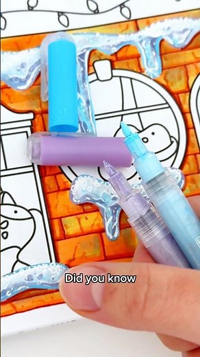 How to Draw Icicles with Markers and White Gel Pen