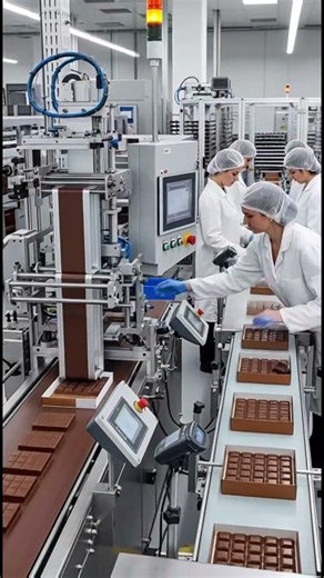 chocolate making process watch full video https://youtu.be/zZnSVmTeRTI #howitsmade#chocolatefactory