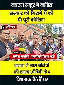 Rajesh Dharmani | Hamirpur | Jairam Thakur |