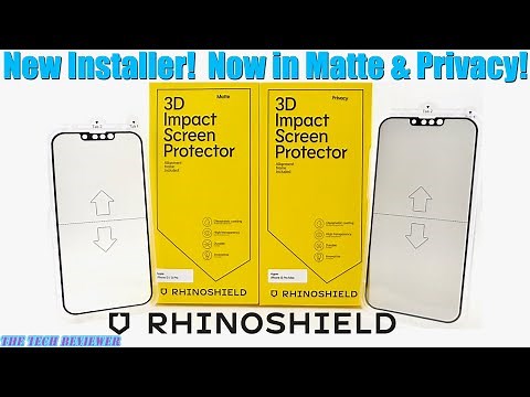 RhinoShield 3D Impact Screen Protector for iPhone 13 Pro/Max: NEW Installer! Privacy/Matte Versions!