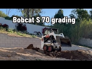 Grading with my bobcat s70. The best mini skid steer #miniskidsteer #bobcats70