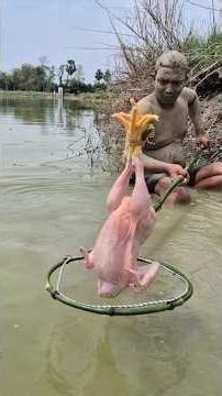 Unbelievable technique whole chicken trap fishing system #fishing #video #shorts #chicken