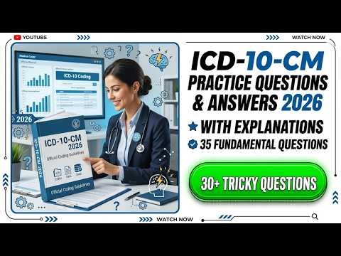 ICD 10 CM 2026 Practice Questions And Answers | 35 Fundamental Questions for CPC Exam Prep