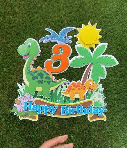 Dinosaur Cake Topper. Dino Theme Cake Decoration. - Etsy