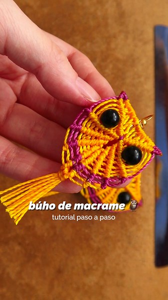 Este tutorial es adecuado incluso para quienes comienzan a tejer macrame ✨♥️ búhos tejidos!