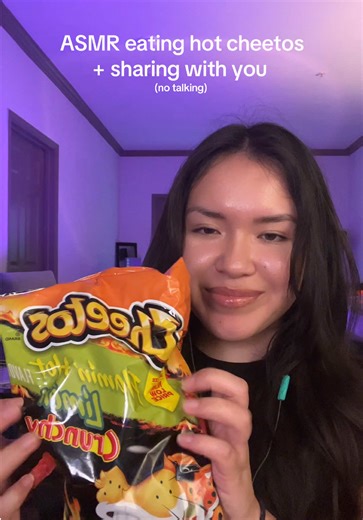 ASMR eating Flamin hot cheetos #asmr #asmreating #asmrsounds #asmrtok #asmreating @Chester Cheetah