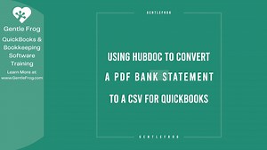 Using Hubdoc to convert a PDF bank statement to a CSV for QuickBooks Online
