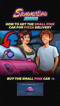 How to get the Small Pink car in Summertime Saga (Buy the new small car) 🚗 #shorts #summertimesaga