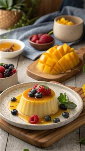 🥭🍮Easy mango pudding #shortsfeed #food #puddingrecipe #viralshorts