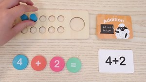 Lewo Wooden Montessori Math Manipulatives Preschool Toys, 1 to 20 Addition and Subtraction Games with Ten Frame/Number Flashcard, Educational Learning Counting Peg Board for Toddlers 3 4 5 Year Old