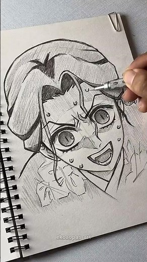 How to draw anime girl face👿 #howtodraw #drawing #tutorial #anime #shorts #sketch #demonslayer