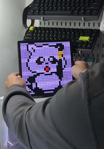 Add a little spice to your setup. Get this LED Matrix Pixel Display. #pixel #pixeldisplay #display #pcsetup #fyp