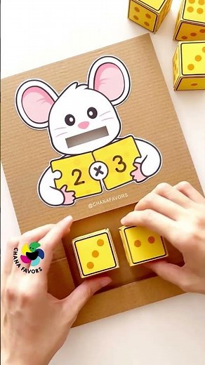 Kids Activity 🧩 | Mouse Cheese Math #printables #chanafavors #kidsactivities #learningthroughplay