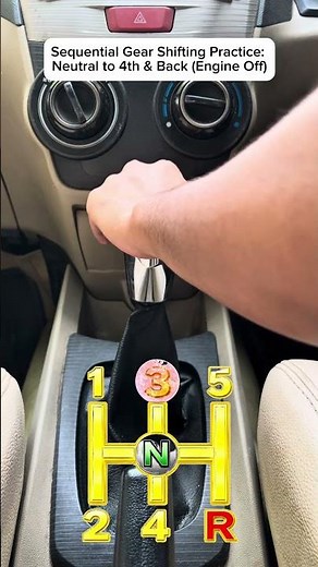 Sequential Gear Shifting Practice: Neutral to 4th & Back (Engine Off)
